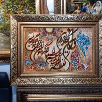 تابلوفرش دستباف ایه برجسته بافت تبریزتابلوفرش گلها