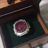 یاقوت سرخ آفریقایی بارکاب قلم نقره۹۲۵ کاردست