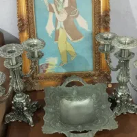 یک جفت شمع دانی با شکلات خوری پیوتر|بوفه، ویترین، کنسول|تهران, گرگان|دیوار