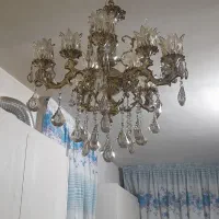 لوستر ده شاخه نو نو تمام برنج هرکدام وزنش خالی 5|لوستر و چراغ آویز|قرچک, مهدیه|دیوار