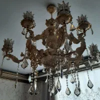 لوستر برنز کاملا نو و سالم دو عدد جفت|لوستر و چراغ آویز|ماهدشت, |دیوار