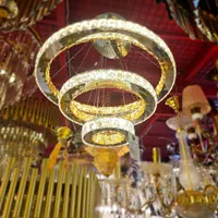 لوستر کریستالی ال ای دی سه طبقه|لوستر و چراغ آویز|کرمان, |دیوار