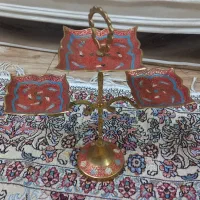 ظرف برنز هندی میناکاری خیلی زیبا قدیمی