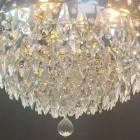 لوستر قدیمی کریستال ها اصل اتریش بدنه آب طلا ثابت|لوستر و چراغ آویز|تهران, نگین غرب|دیوار