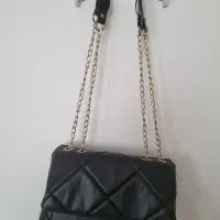 کیف رودوشی چرم ترک مشکی درحدنو