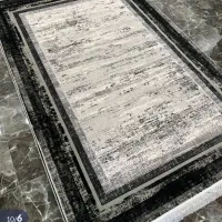فرش وینتیج پتینه سیاه سفید بدون قاب ترنج ۱۲۰۰شانه|فرش|کاشان, شهید زجاجی|دیوار