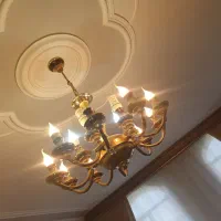 یک جفت لوستر برنز طلایی در حد نو