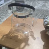قوری و فنجان عصرانه خوری وقوری وکتری پیرکس شیشه ای