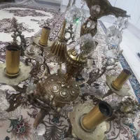 یک جفت لوستر برنز ۱۰ شعله|لوستر و چراغ آویز|کرمانشاه, |دیوار