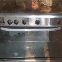 گاز فر دار تمام استیل پنج شعله دو جوجه گردان امگا