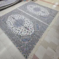 یکجفت ۶ متری ریزبافت گل ابریشم اردکان نو|فرش|تهران, ونک|دیوار