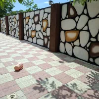 رنگ باغ نقاشی باغ  طرح سنگ ویلا رنگکاری باغ