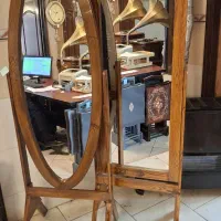 آینه قدی پایه دار قهوه ای