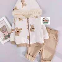 سویشرت شلوار مخمل خزدار تدی