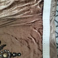 شال پرده مخمل گل دار|پرده، رانر، رومیزی|نسیمشهر, |دیوار