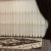 پرده و والان قهوه ای