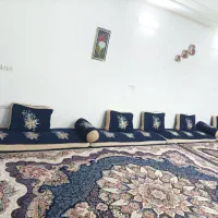 شاه نشین تشک  پشتی و بالشت لول همراه با پشم شیشه