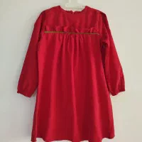 پیراهن / لباس دخترانه یلدایی/ دامن قرمز چهارخونه