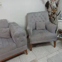 مبل هفت نفره همراه جلو مبلی و عسلی|مبلمان خانگی و میز عسلی|رشت, جانبازان|دیوار
