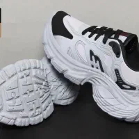 کتونی کتانی نیوبالاس سفید مشکی کفش مدرسه