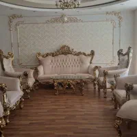 مبلمان سلطنتی ۹نفره با جلو مبلی و میز عسلی|مبلمان خانگی و میز عسلی|اردبیل, |دیوار