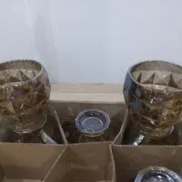 یک دست فنجان و یک دست پیش دستی کریستال|ظروف سرو و پذیرایی|رودسر, |دیوار