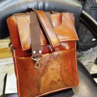 کیف چرم طبیعی مردانه دوشی دست دوز|کیف، کفش، کمربند|اردبیل, |دیوار
