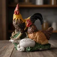 مجسمه مرغ و خروس