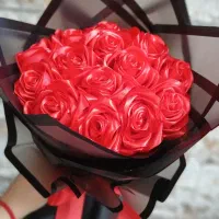 دسته گل روبانی