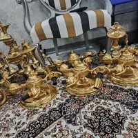 لوستر برنجی با آبکاری طلا