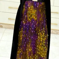 پارچه حریر آبرنگی فول یاقوت اشکی اصلی|لباس|جوانرود, |دیوار