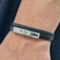 دستبند چرم رولکس ، دو لاین