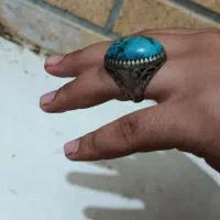 انگشتر فیروزه قدیمی رکاب نقره|جواهرات|لاهیجان, بازکیاگوراب|دیوار