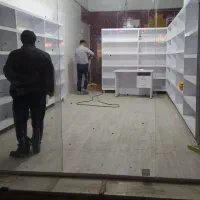 قفسه MDF شیک با نورپردازی lED +ترانس برق -سالم نو|فروشگاه و مغازه|کرمانشاه, |دیوار