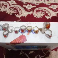 انگشترهای نقره و قدیمی و تسبیح ها شاه مقصود|کلکسیون اشیاء عتیقه|گل تپه, |دیوار