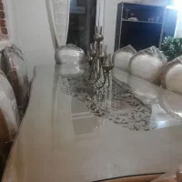 مبلمان استیل ۷ نفره و میزناهارخوری ۸ نفره|مبلمان خانگی و میز عسلی|فشم, |دیوار