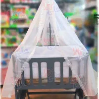 تخت نوزاد،تخت کنار مادر گهواره ای طوسی