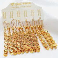 گوشواره قفلی آویزدار طرح طلا گارانتی‌ دار طلایی|بدلیجات|ارومیه, |دیوار