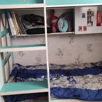 تخت دو طبقه چوبی|تخت و سرویس خواب|دزفول, |دیوار