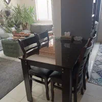 میز غذا خوری ۴ ، ۶ نفره منبت کاری شده شیک