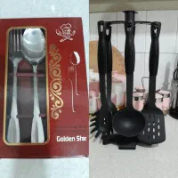 ست کفگیرملاقه وقاشق چنگال