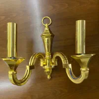 لوستر دیواری برنجی اب طلا