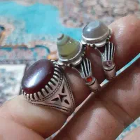 انگشتر باباقوری سبز و تک خال