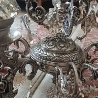 لوستر ۵ شاخه به همراه دیوار کوب برنز