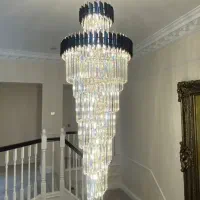 لوستر الماس.کریستالی بلند دوبلکسی لیانا.AC light