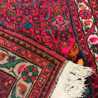 کناره همدان رنگ لاکی گیاهی ریز بافت۳.۴۰در۱.۱۰|فرش|تبریز, |دیوار