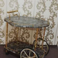 میز بار پذیرایی چرخدار mdf