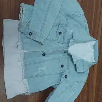 کراپ کت جین،بلوز یقه ایستاده