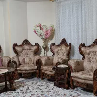 مبل سلطنتی ۹نفره ومیز ناهارخوری ۸نفره|مبلمان خانگی و میز عسلی|ملایر, |دیوار