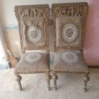 دوعدد صندلی چوبی سنتی